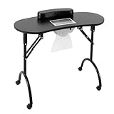Maniküretisch Nagelrekonstruktion, 90x 40x 72.5cm Maniküre Tisch mit Saug, faltbarer Nageltisch, tragbarer Maniküre Tisch für Haushalte, Nagelstudios, Schönheitssalons, Büros, Persönliche S