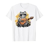 Raccoon Marder Gitarre Waschbär T-Shirt
