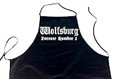 ShirtShop-Saar Wolfsburg - Forever Number 1; Städte Schürze (Latzschürze - Grillen, Kochen, Berufsbekleidung, Kochschürze), schwarz