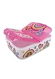 Paw Patrol Skye Everest Regenbogen Kinder Premium Brotdose Lunchbox Frühstücks-Box Vesper-Dose mit 3 Fächern