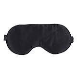 Hemoton Schlafende Augenmaske aus Seide, bequeme Augenmaske, atmungsaktiv, Nacht-Augenklappe für Männer und Frauen (schwarz)