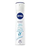 NIVEA Fresh Natural Deo Spray (150 ml), Deo ohne Aluminium (ACH) mit Meeresextrakten und kühlender Formel, Deodorant mit 48h Schutz und sanfter Pflege