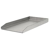 BBQ-Toro Edelstahl Grillplatte | 26 x 43,4 cm | BBQ Plancha passend für Weber Grill | rechteckig | universal und massiv | Grillblech für Holzkohle und Gas