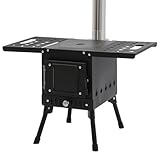 Tragbarer Zeltofen, Mini Campingofen Holzofen Klappbar Holzofen Outdoor Gartenofen Herd Heizung Campingzubehör Zeltheizung für Camping, Picknick, Hotpotting
