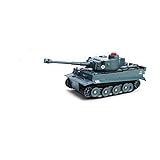 CHEMO 1/30 RC Panzer Mit Drehbarem Turm Und Sound Fighting Battle Tanks Spielzeug Für Kinder Outdoor und Indoor Stunt Fahrzeug Modell (Farbe : Blau)