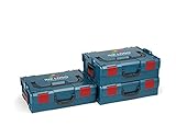Bosch Sortimo L BOXX 136 3er Set | Größe 2 professional blau individuell anpassbar mit Ihrem Logo | Werkzeugkoffer Kunststoff | Professioneller Werkzeugkoffer leer