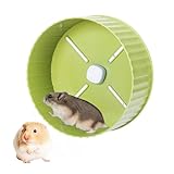HyzaPhix Hamsterrad, 17cm Laufrad Hamster Leise Hamster Spielzeug, rutschfeste Laufscheibe für Totoro Mouse Eichhörnchen Chinchillas Kleintier Haustier (Grün)