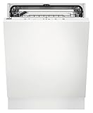 Zanussi ZDLN2521 Einbau-Geschirrspüler, 60 cm, 13 Gedecke, AirDry-System, AutoSense-Programm, LCD-Display mit TimeSet, Schnellzyklus, Beam on Floor-Technologie, 47 dB, Klasse E