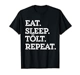 Islandpferd Eat Sleep Tölt Isländer Geburtstag Pony Grafik T-Shirt