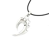 VAWAA Paar-Stil Silberne Fischfeuer-Naruto-Halskette