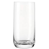 Leonardo Daily Trink-Gläser, 6er Set, spülmaschinenfeste Wasser-Gläser, geradlinige Glas-Becher, Getränke-Set, Saft-Gläser, groß, 330 ml, 063325