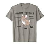 Anatomie eines Hasen lustige Kaninchen Erklärung T-Shirt