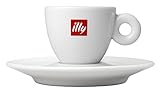 Illy Espresso, Espressotassen 60 ml O/U 6 Stück weiß mit rotem Illy Logo