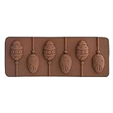 Storaffy Osterformen für Süßigkeiten - Osterformen für Schokolade | Silikon-Lollipop-Form in Form von Antihaft-Ostereiern, Schokoladenform DIY-Backformen für Osterparty-Versorgung