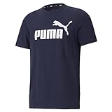 PUMA Herren Ess Logo Tee T shirt, Peacoat, XXL EU