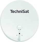 TechniSat TECHNITENNE 60 Satelliten-Schüssel für 2 Teilnehmer (60 cm digital Sat Anlage, Komplettset aus Antenne mit Masthalterung und Universal-Twin-LNB) lichtgrau