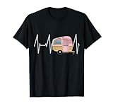 Camping Herzschlag mit Wohnwagen Camper T-Shirt