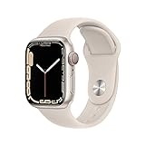 Apple Watch Series 7 (GPS + Cellular, 41mm) - Aluminiumgehäuse Sternenlicht, Sportarmband Sternenlicht - Regular