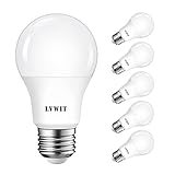 LVWIT LED E27 Birne 60W Kaltweiß 6500K, ultrahell 806 lm, matte LED Lampe (6er Pack)