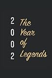 The Year of Legends 2002 Geburtstag: Kariertes Notizbuch Aufgaben Tagebuch (15.24 x 22.86 cm) mit 120 Seiten