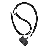 NC Crossbody Phone Lanyard Strap with Patch, Adjustable Nylon Neck Strap Necklace Phone Lasso Compatible with Most Smartphones