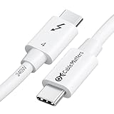 Cable Matters [Intel Zertifiziert 40Gbps Thunderbolt 4 Kabel 1m mit 8K Video und 240W Aufladung in 1 Meter Weiß - kompatibel mit USBC, Thunderbolt 3 und USB4 Kab
