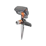 Gardena 18709-81 ZoomMaxx Oszillierender Regner auf Metall-Stufenspieß, grau, orang