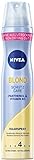 NIVEA Blond Schutz Haarspray Extra Stark (250 ml), pflegendes Styling Spray mit Panthenol & Vitamin B3, Haarspray für blonde Strahlkraft & 24h Halt