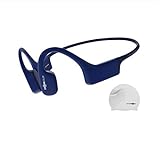 Aftershokz Xtrainerz Schwimm MP3-Player, Open-Ear Bone-Conduction Kopfhörer, wasserdichte/Wireless/Ohne Bluetooth/4GB Speicher/Leicht 30g, Blau