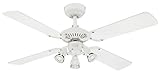 Westinghouse Lighting Deckenventilator Princess Euro weiss 7211340 (ohne Glühbirnen) 105 cm D