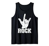 Cool Vintage Rock N Roll Hand Gift | Funny Musicians Symbol Tank Top