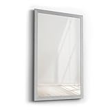 Picati Spiegelrahmen Klassiko inkl. Spiegel | Aluminium glänzend | Spiegelmaß: 50x100 / 100x50cm | zzgl. 5 cm Rahmen | Wandspiegel | in 11 Größen