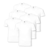 PUMA 6 er Pack Basic V Neck T-Shirt Men Herren Unterhemd V-Ausschnitt, Bekleidungsgröße:M, Farbe:300 - White