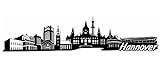 Samunshi® Hannover Skyline Wandtattoo Sticker Aufkleber Wandaufkleber City Gedruckt in 8 Größen (70x16,2cm schwarz)