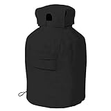 Gasflaschenabdeckung, 20Lb, Staubschutzdeckel mit 420D-Oxford-Gewebe, Propan-Tankdeckel für Garten-Gasflaschen wasserdicht für Outdoor-Grill (schwarz)