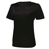 Alps to Ocean Sports Kinder Sportshirt Funktions T-Shirt Teamsport (schnelltrocknend, atmungsaktiv), Größe:152, Farbe:Black