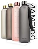 MAMEIDO Trinkflasche 1l Carbon Grey - auslaufsicher, Kohlensäure geeignet, BPA frei - Sportflasche aus Tritan - BPA frei - Wasserflasche für Sport, Outdoor, Gym & Büro
