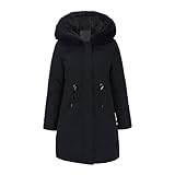 Generisch Black Friday Meine Bestellungen Anzeigen 2024 Winterjacke Damen Warm Lang Steppmantel Winter Mantel Steppjacke Parka Mit Kapuze Outdoorjacke Wintermantel Übergangsjacke Eleg
