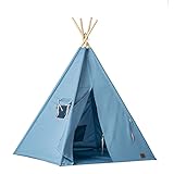 MyDeer, Tipi Zelt für Kinder, Kinderzelt, Wasserdicht Set Indianerzelt für Kinder Outdoor und Indoor, Jungen Mädchen (blau)