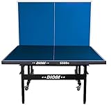 Dione Tischtennistisch S500o - 6mm top - Outdoor Klapp - Rollbar Tischtennisplatte für draußen - Wetterfeste TT-Tisch 60kg - 10 Minuten Installation