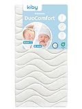 Kiby® Matratze für Kinderbett Duo Comfort 1 Sommerseite (3D-Stoff) & 1 Winterseite 120 x 60 x 12 cm (OEKO-TEX® und CERTIPUR™ zertifiziert), waschbar und abnehmb