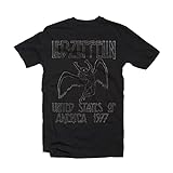 Led Zeppelin Herren Ledzeppelin_usa '77_Men_bl_ts:1xl T-Shirt, Schwarz (Black Black), X-Large