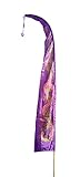 DEKOVALENZ - Drachenfahnen-Stoff Dragon mit herzförmiger Spitze, versch. Farben + Längen, Fahnenlänge:5 Meter, Farbe:lila