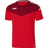 JAKO Herren Champ 2.0 T shirt, Rot/Weinrot, XXL EU