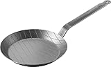 ZWILLING FORGE Eisenpfanne, Robuste Pfanne aus Eisen für besondere Röstaromen, Bratpfanne mit stabilem Eisenboden mit Rautenmuster, Ø24cm, Silb