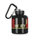 Whey Protein Pulver Aufbewahrungsbehälter, Tragbare Supplement Pulver Flasche mit Trichter & Schlüsselanhänger, 200ml