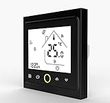 Thermostat WiFi Smart Thermostat Temperaturregler für Wasser/elektrische Fußbodenheizung Wasser/Gaskessel arbeitet Raumthermostat (Color : Black, Voltage : BHT-002-GBLW(WiFi))