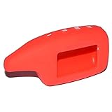 Autoschlüsselabdeckung Silikon Key Case für Scher Khan Magicar 5 Magicar 6 Zwei Way Car Alarm M5 M6 Fernbedienung Abdeckung Keychain Protector Skin (Color Name : Rot)