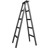 Trittleiter Klappleiter Klappleiter mit breitem Anti-Rutsch-Pedal 4-Stufen-Leiter Tragbare Leiter Innen- und Außenverlängerungsleiter Zusammenklappbare Leiter Trittleiter (Farbe: R