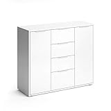 Vicco Kommode Leon, Weiß, 100 x 84